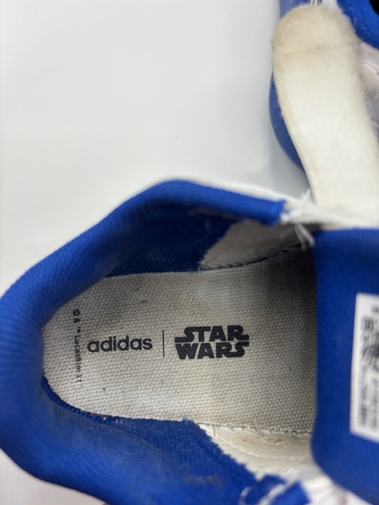 adidas Star Wars Collab R2 D2 White and Blue Kids Velcro Sneakers - Picture 6 of 8
